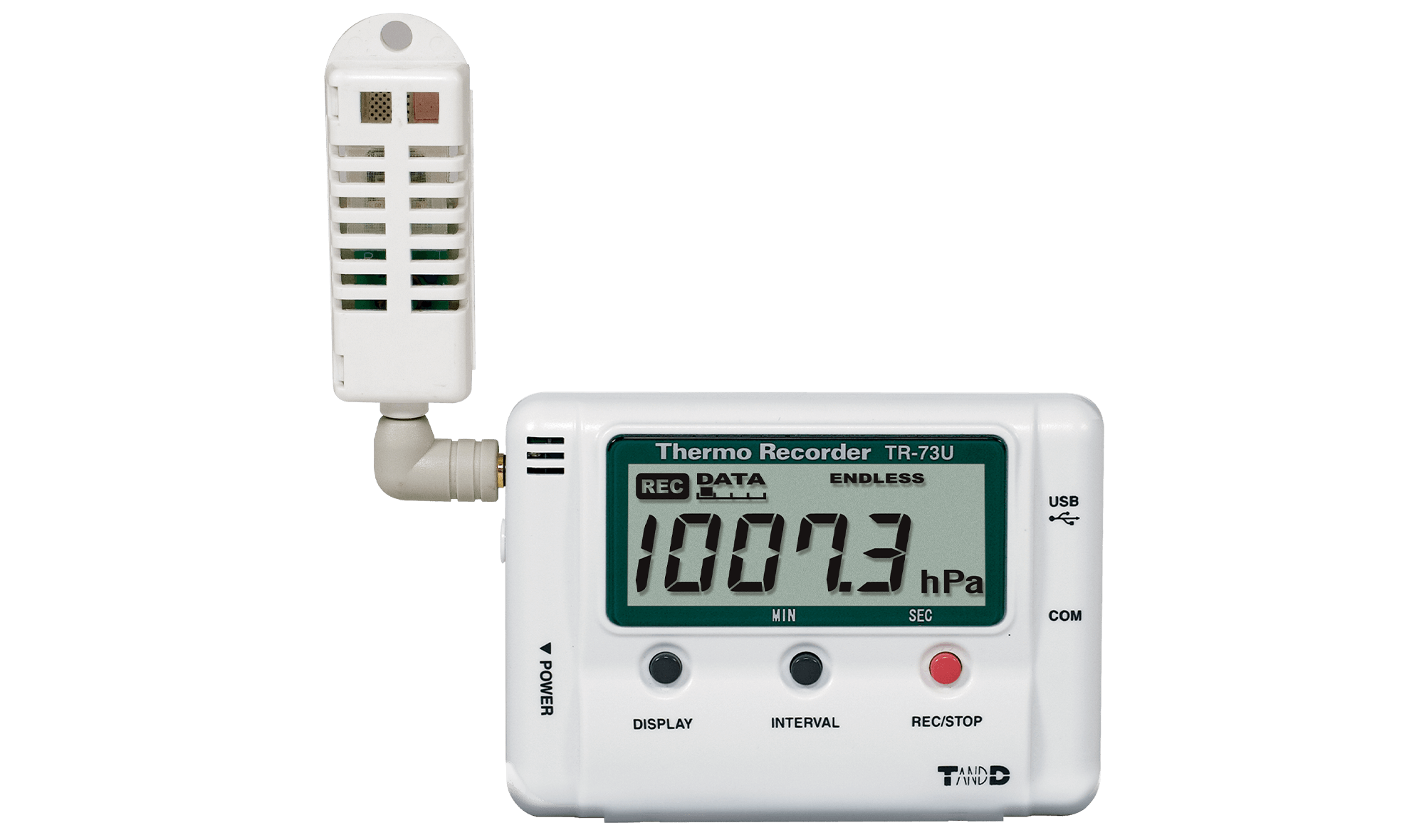 tandd进口USB 连接气压记录仪 1100 hPa 的温度、湿度和气压TR-73U